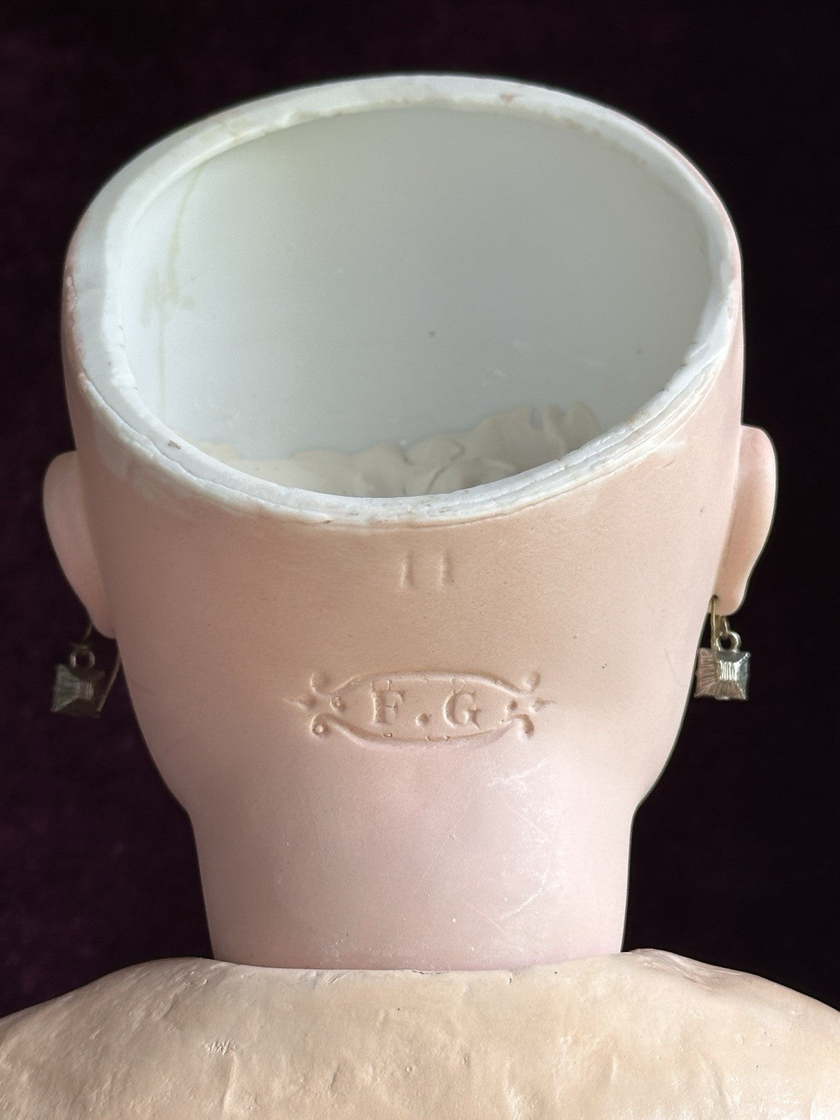 Large Antique French 29” Francis Gaultier Scroll Mark Bisque Head Bebe Doll