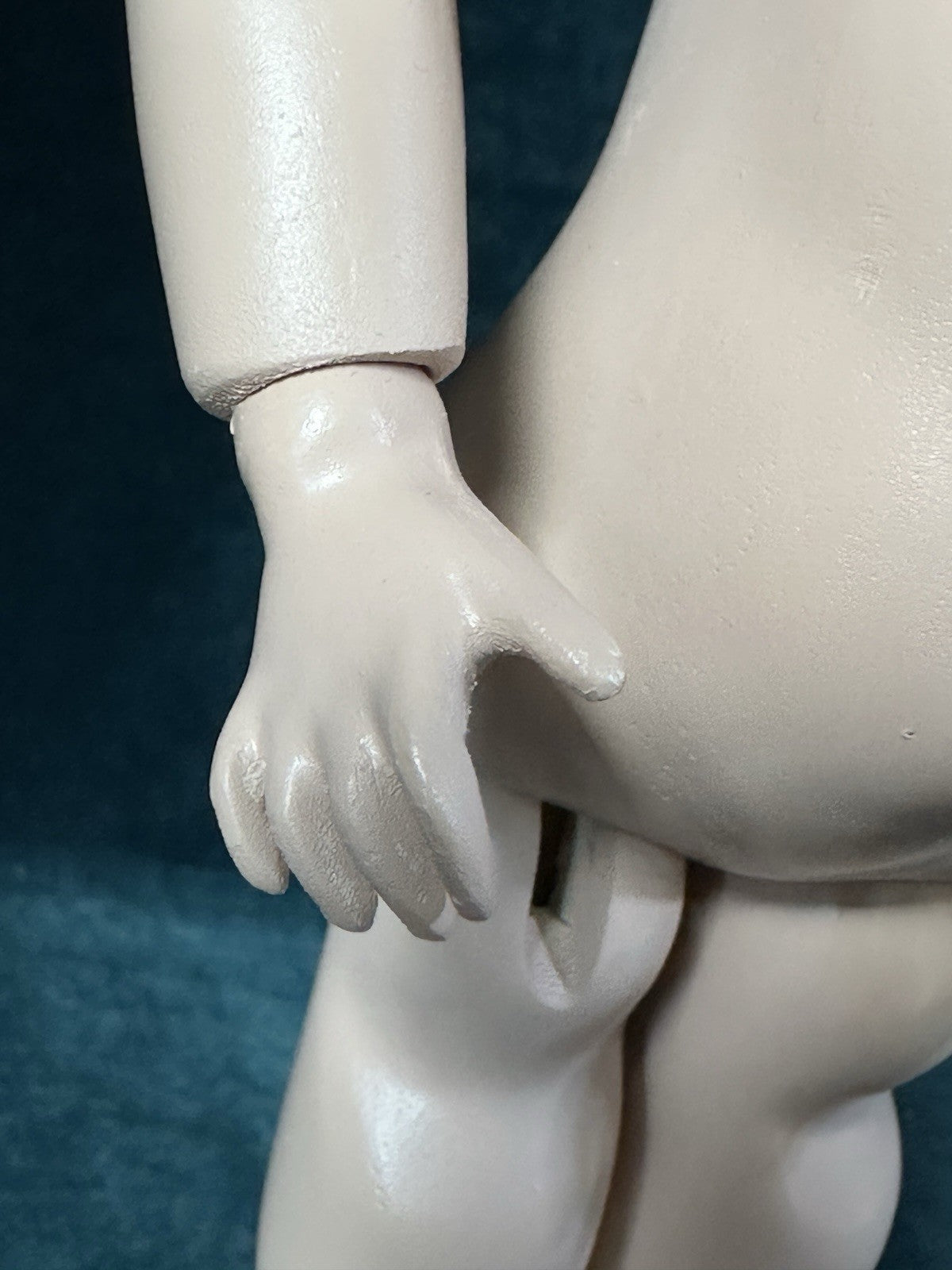 Porcelain/Composition 11” Reproduction of Antique French Bleuette Doll Blonde