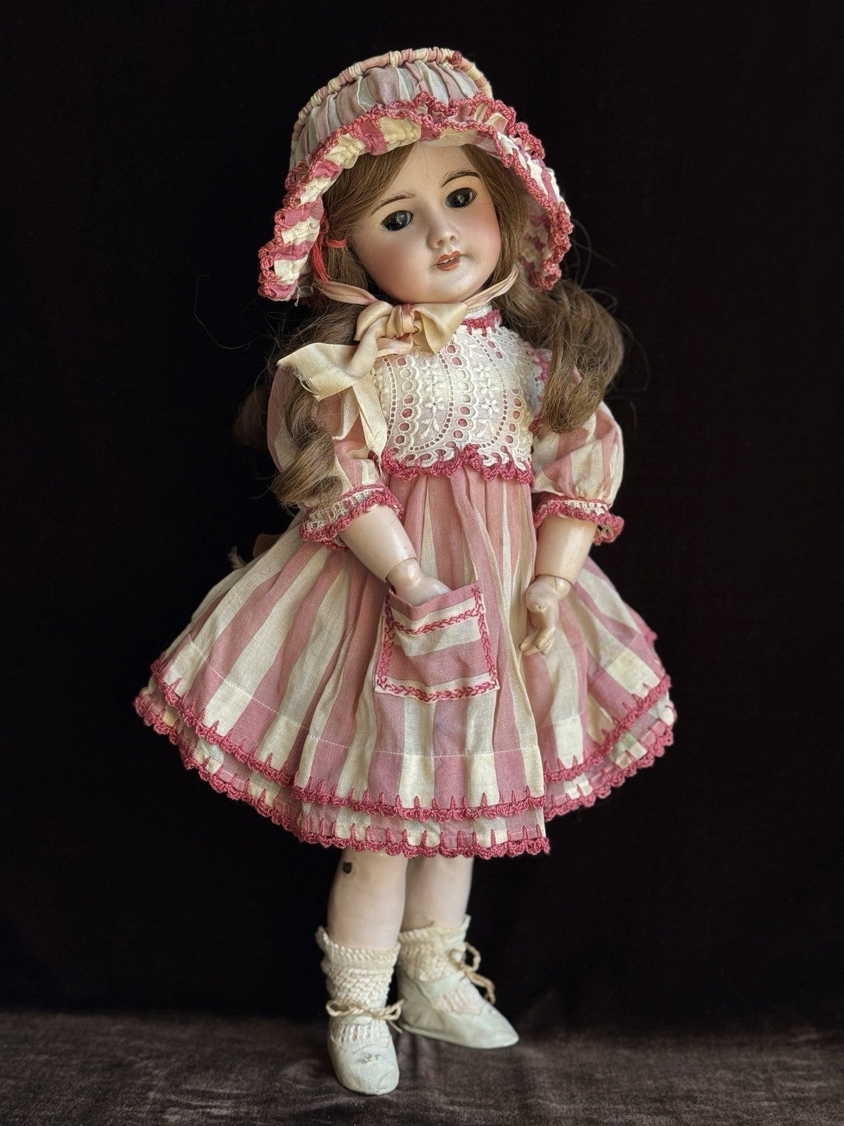 Antique French 18” SFBJ 301 Bisque Head Doll