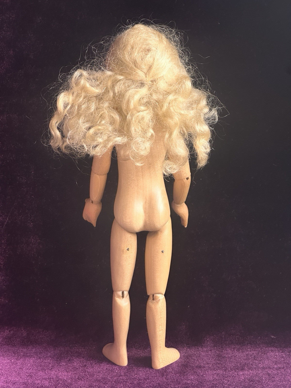 Robert Raikes Miniature 8.5” Wood Hand Carved Jointed Doll