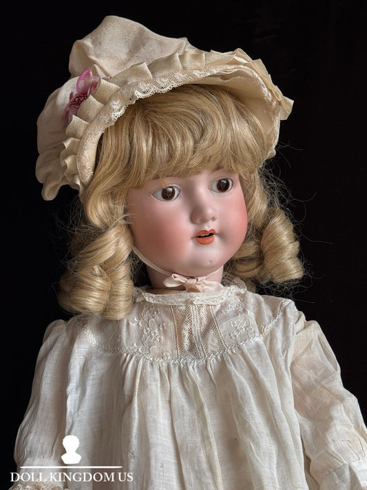 Antique German 28.5” Armand Marseille 390 Bisque Head Doll