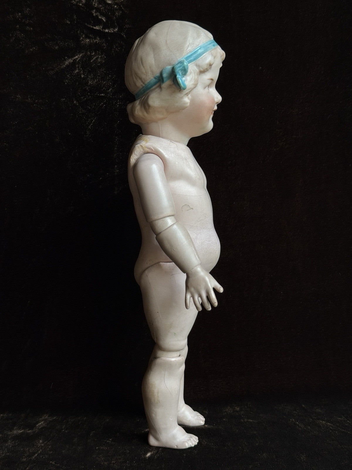 Antique German 12” Gebruder Heubach Coquette Bisque Head Character Girl Doll