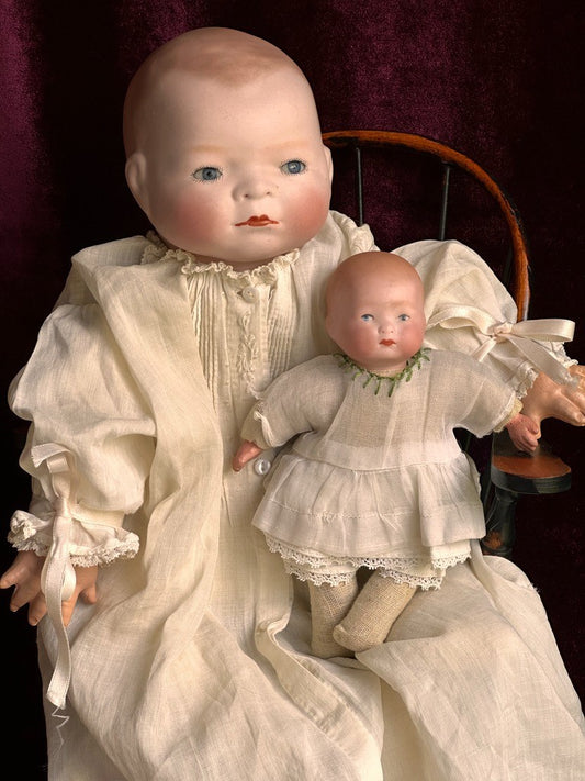 2 Antique German Grace Putnam & Armand Marseille Dream Baby Bisque Head Dolls