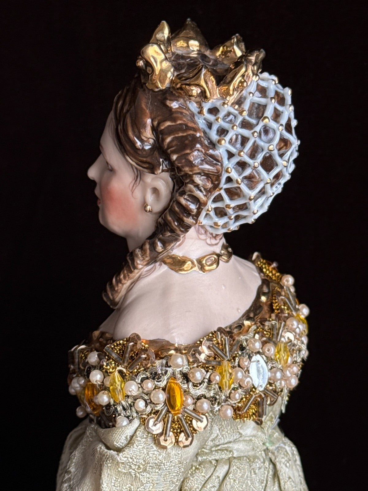 OOAK Collectible 14.5" Kathy Redmond Carlotta Porcelain Character Doll