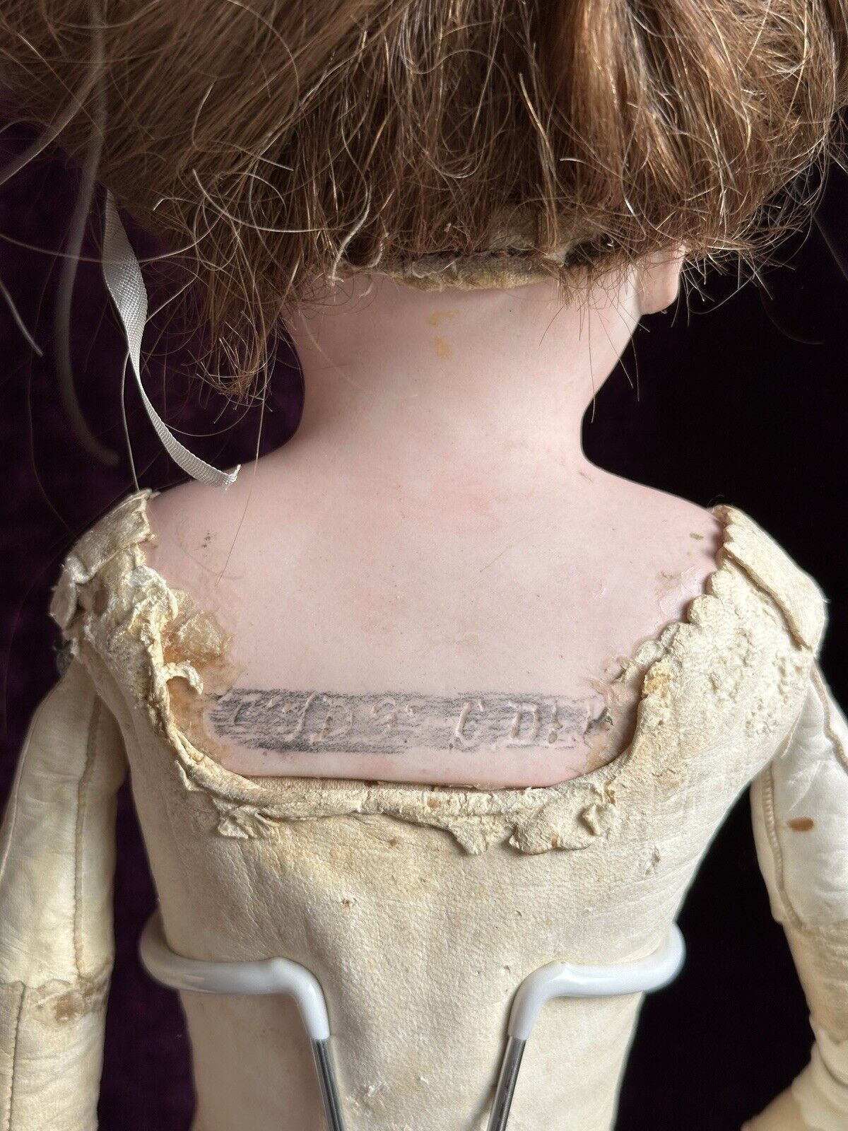 Antique German 18” Cuno Otto Dressel COD 93 (?) C DEP Bisque Shoulder Head Doll