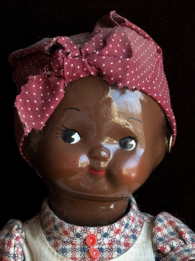 Pair of Vintage Composition Vernon Seeley Campbell Kids Dark Complexion Dolls