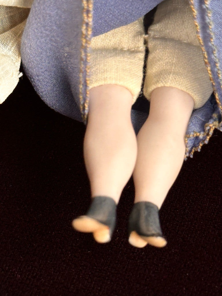 Vintage 5.5” Hertwig (?) Miniature Porcelain Dollhouse Parian Doll