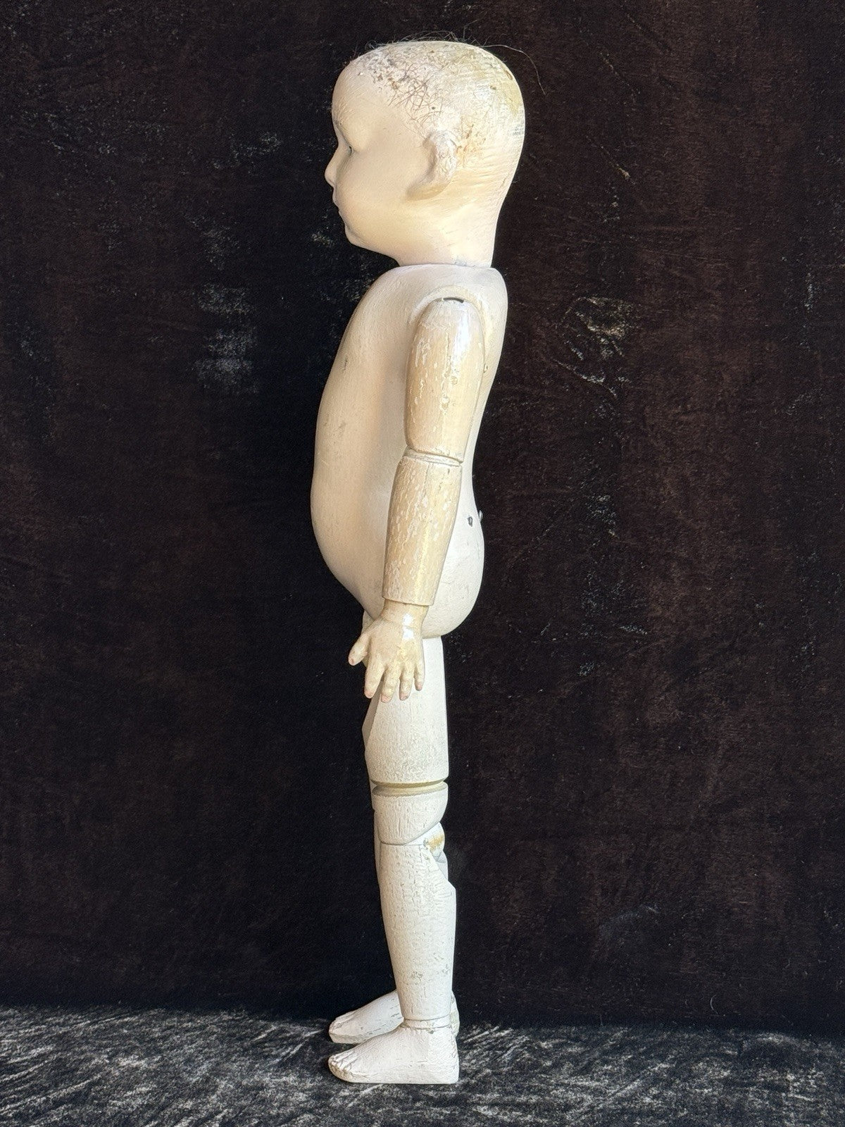 Antique American 16” Schoenhut 403 Wooden Jointed Boy Doll