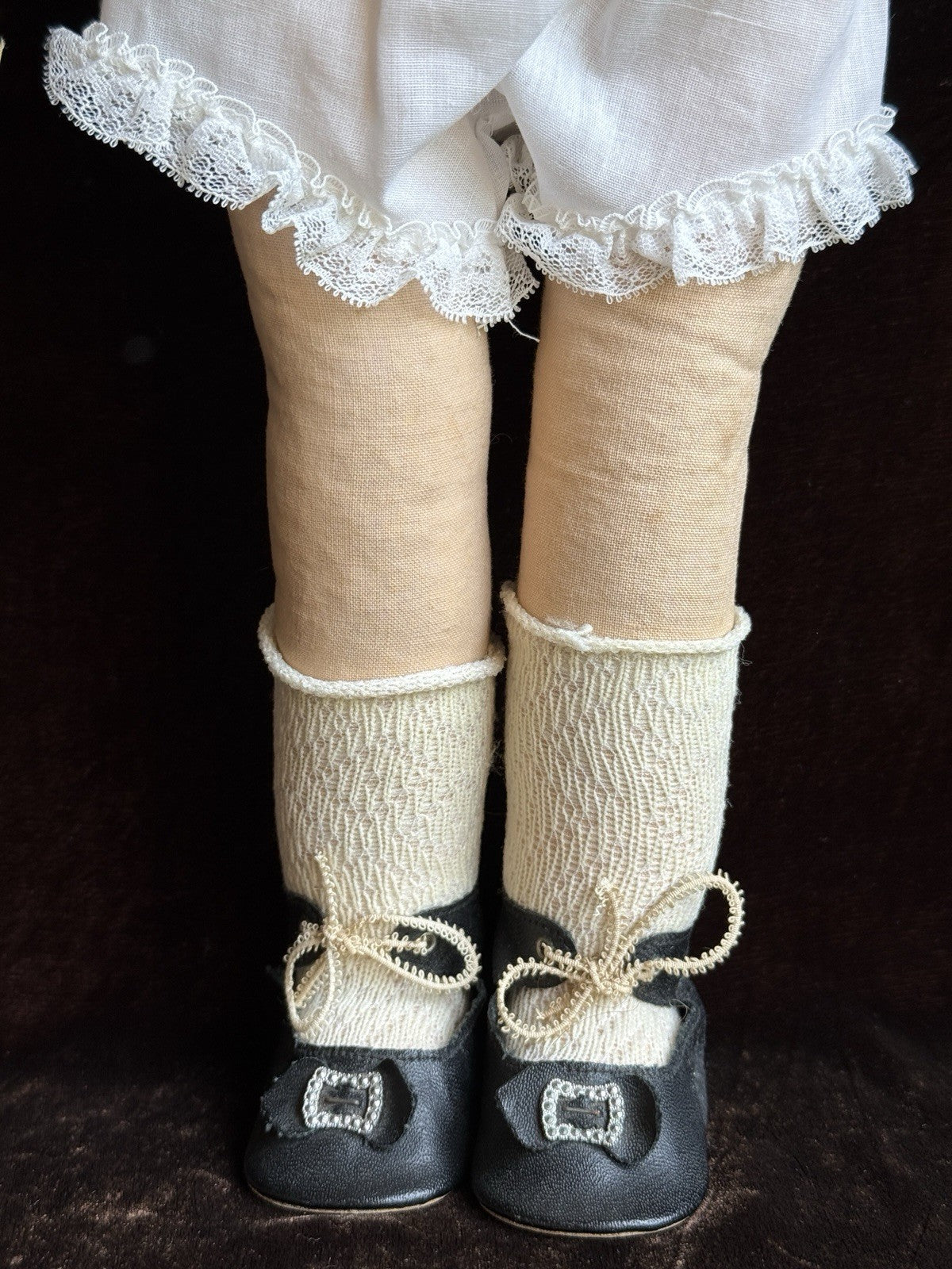Vintage French 19” Raynal Cloth Character Doll