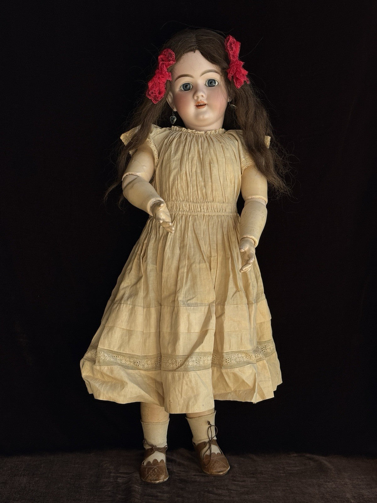 Large Antique German 28” Heinrich  Handwerck 99 DEP Bisque Head Doll
