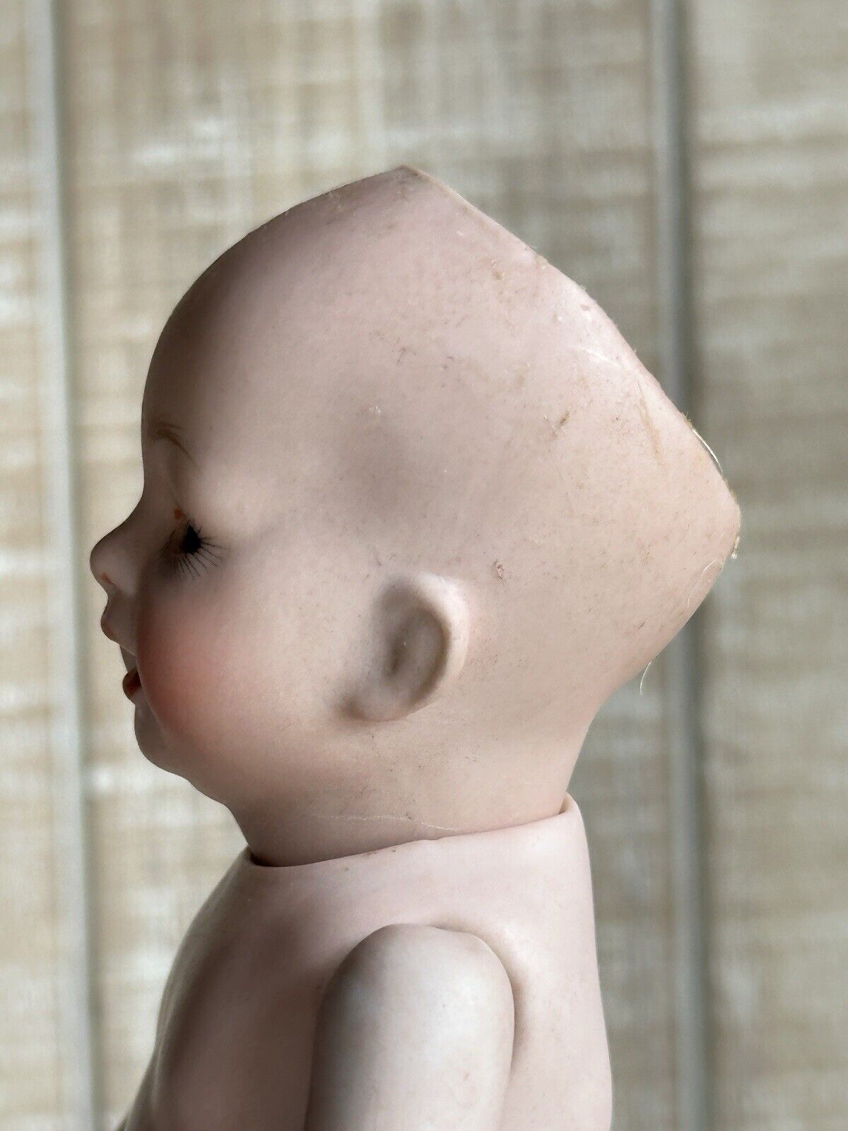 Rare Antique German All Bisque 6.75" Kestner 178 Miniature Toddler Doll + Extras