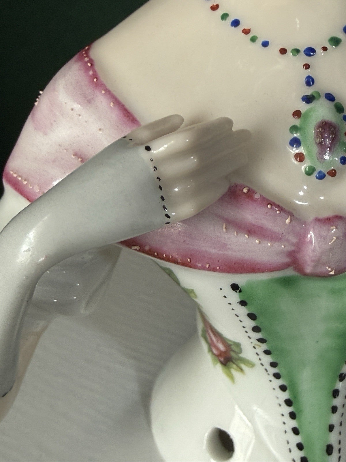 Porcelain German Goebel 4 3/4” Half Doll Figurine Arms Away