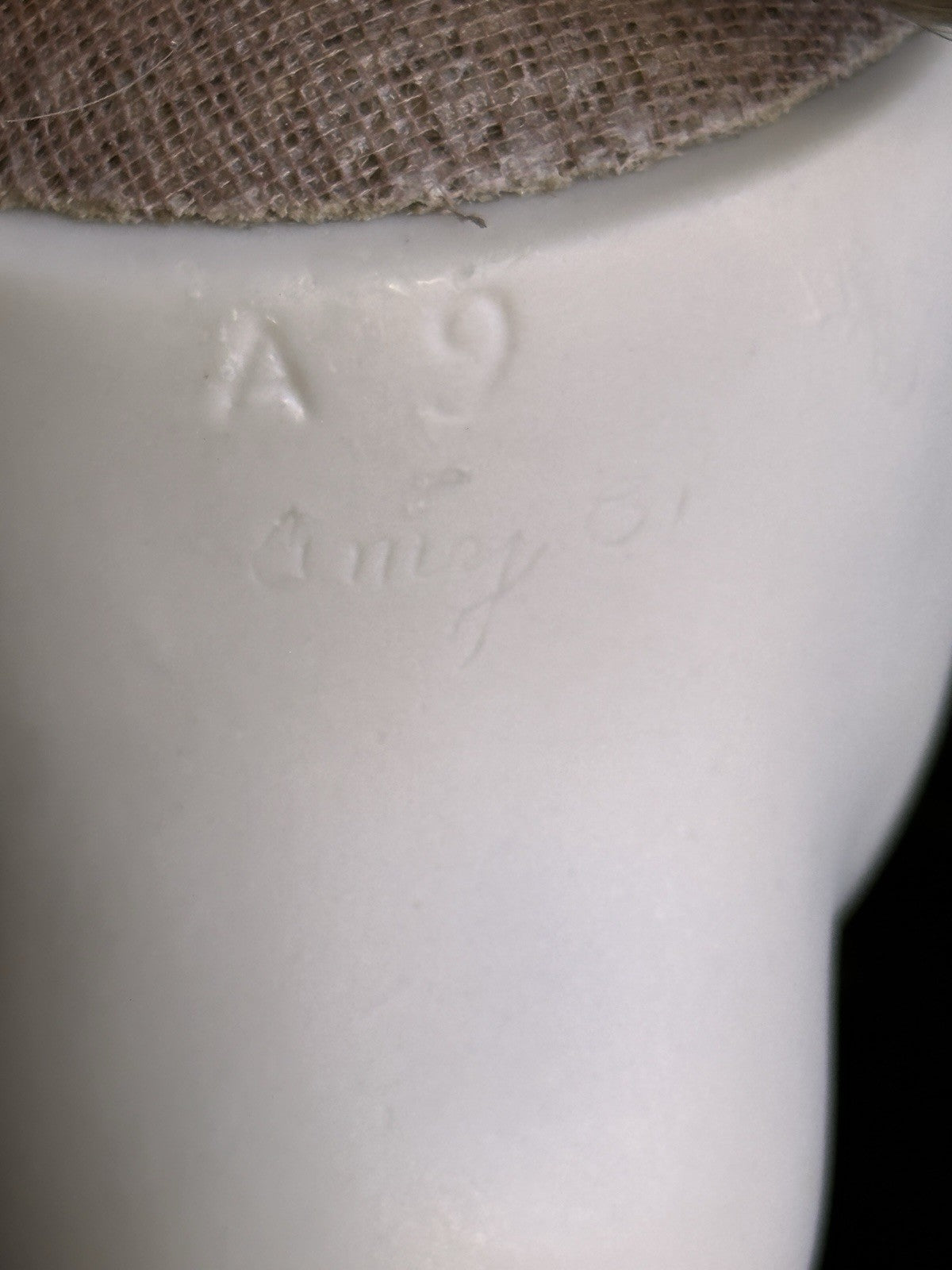 Vintage 12.5” Porcelain Comp Reproduction of Antique French Andre Thuillier Doll