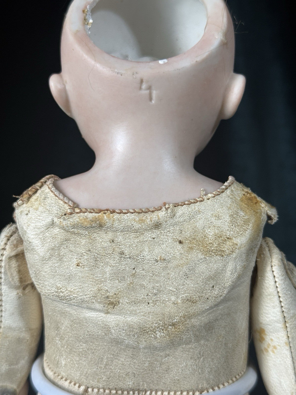 Antique German 12” Early Kestner Mold 143 Type Square Teeth Bisque Head Doll