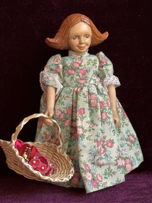 OOAK 6.5” Robert Raikes (?) Wood Hand Carved Signed Hitty Friend Doll