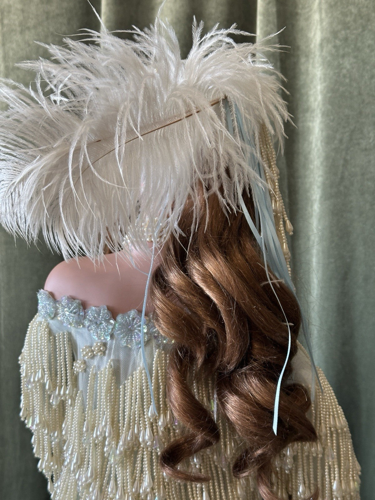 Collectible 36” Porcelain Doll “Tranquility” by Rustie LE 300 Tag/ COA/Stand