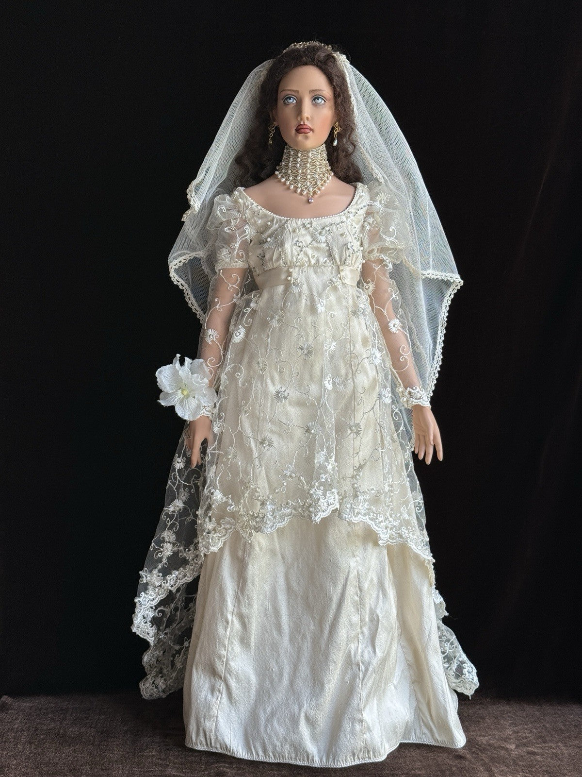 Rare Large 28” Collectible Kish Isabelle Rose Bride Vinyl Doll New in Box LE 25