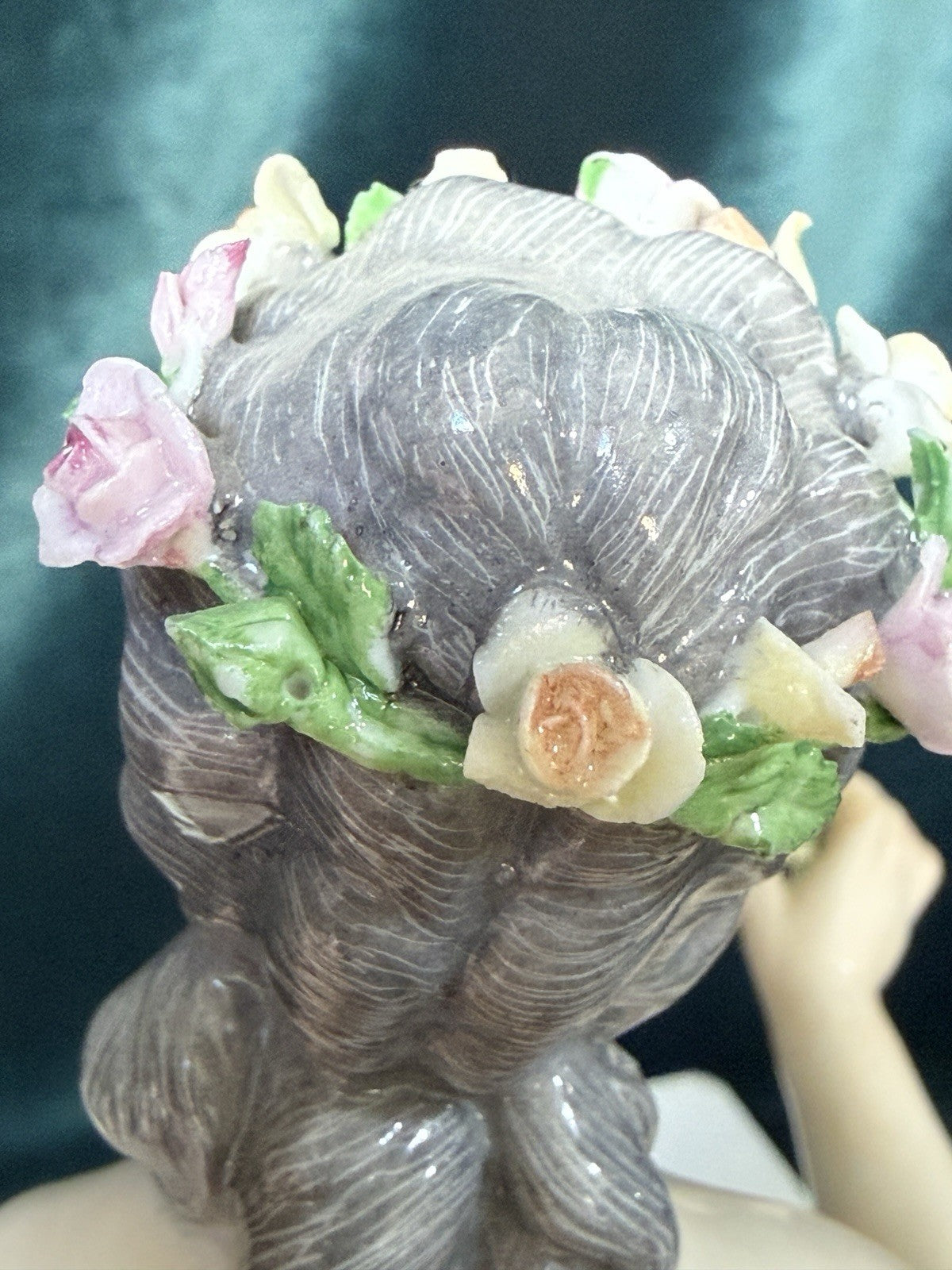 Rare Antique German Dressel & Kister 4 3/4” Half Doll Pin Cushion - Damaged