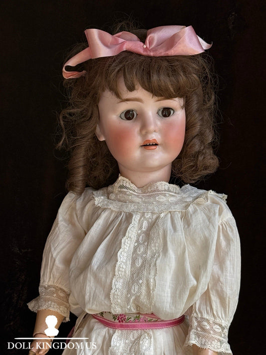 Antique German 28.5” Max Handwerk Bebe Elite 286 Bisque Head Doll