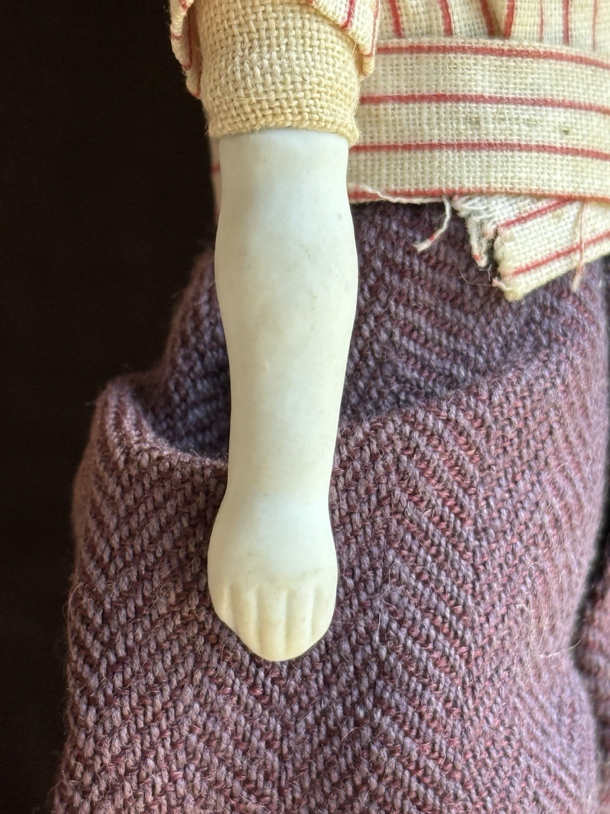 Antique German Cabinet Size 8” Lowbrow China Head Male Doll