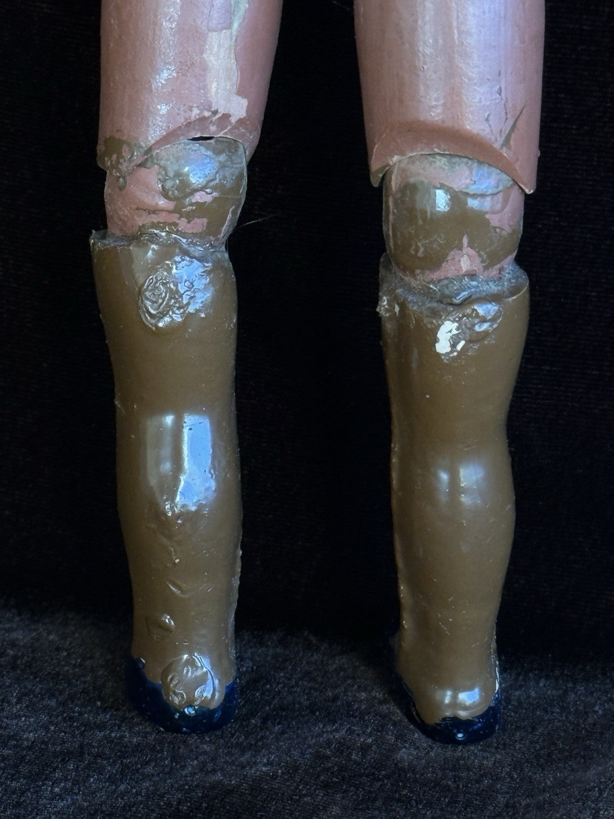 Rare Antique German 10.7” Bahr & Proschild 277 Dark Complexion Bisque Head Doll