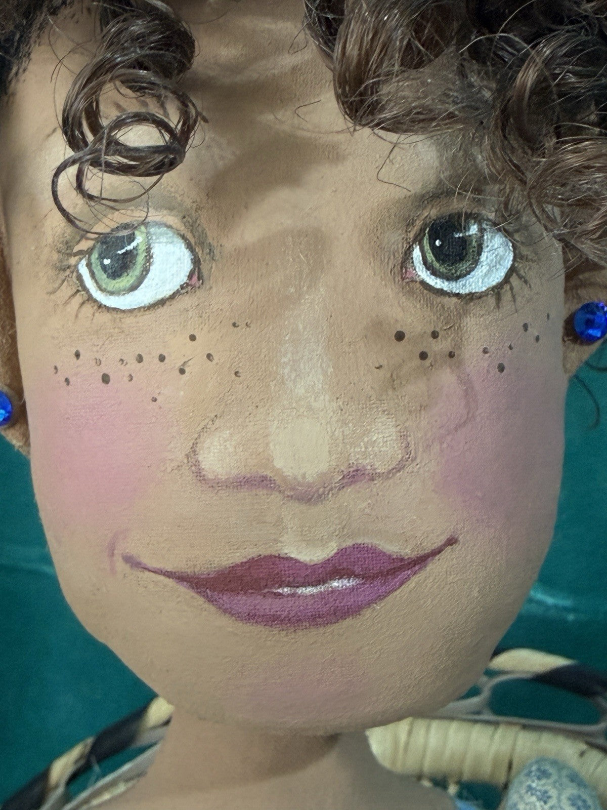 OOAK Artist Handmade Cloth Poseable 24” Doll “Charlotte” by Dianne Adam