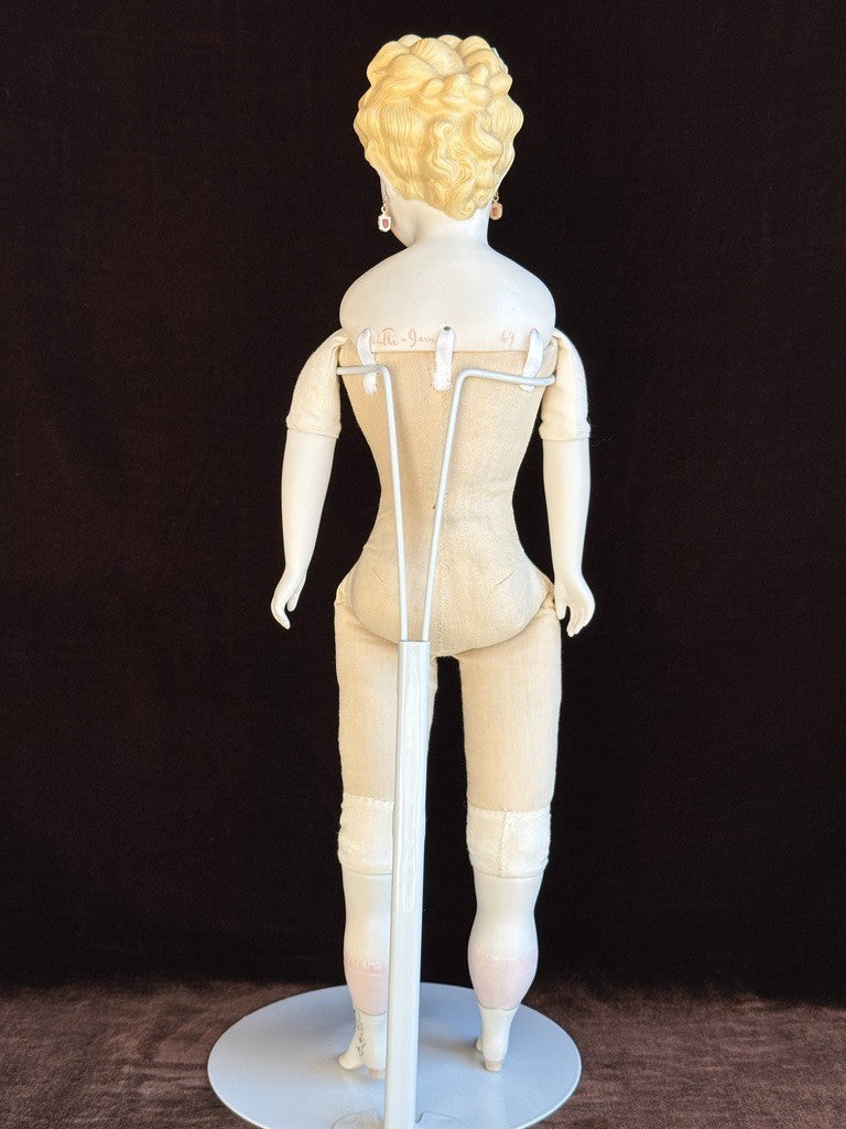 Vintage 1967 Reproduction of Turned Bisque Head Parian 18.5” Fashion Lady Doll