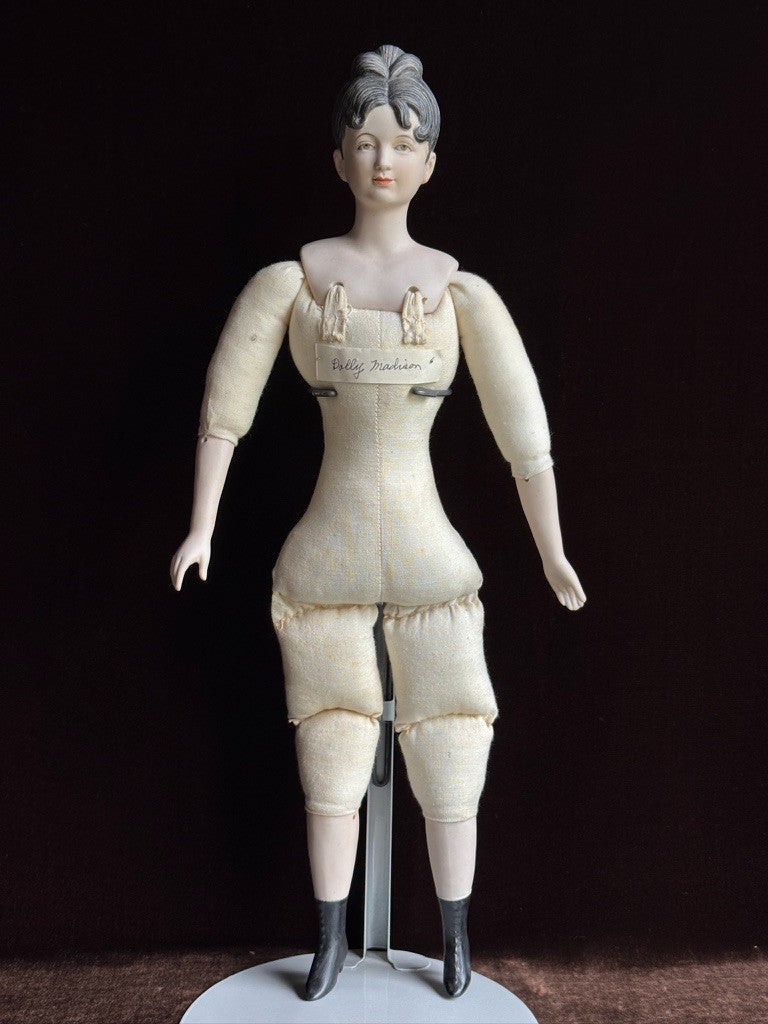 Vintage Porcelain Cloth 18.”5 Parian China Style Doll