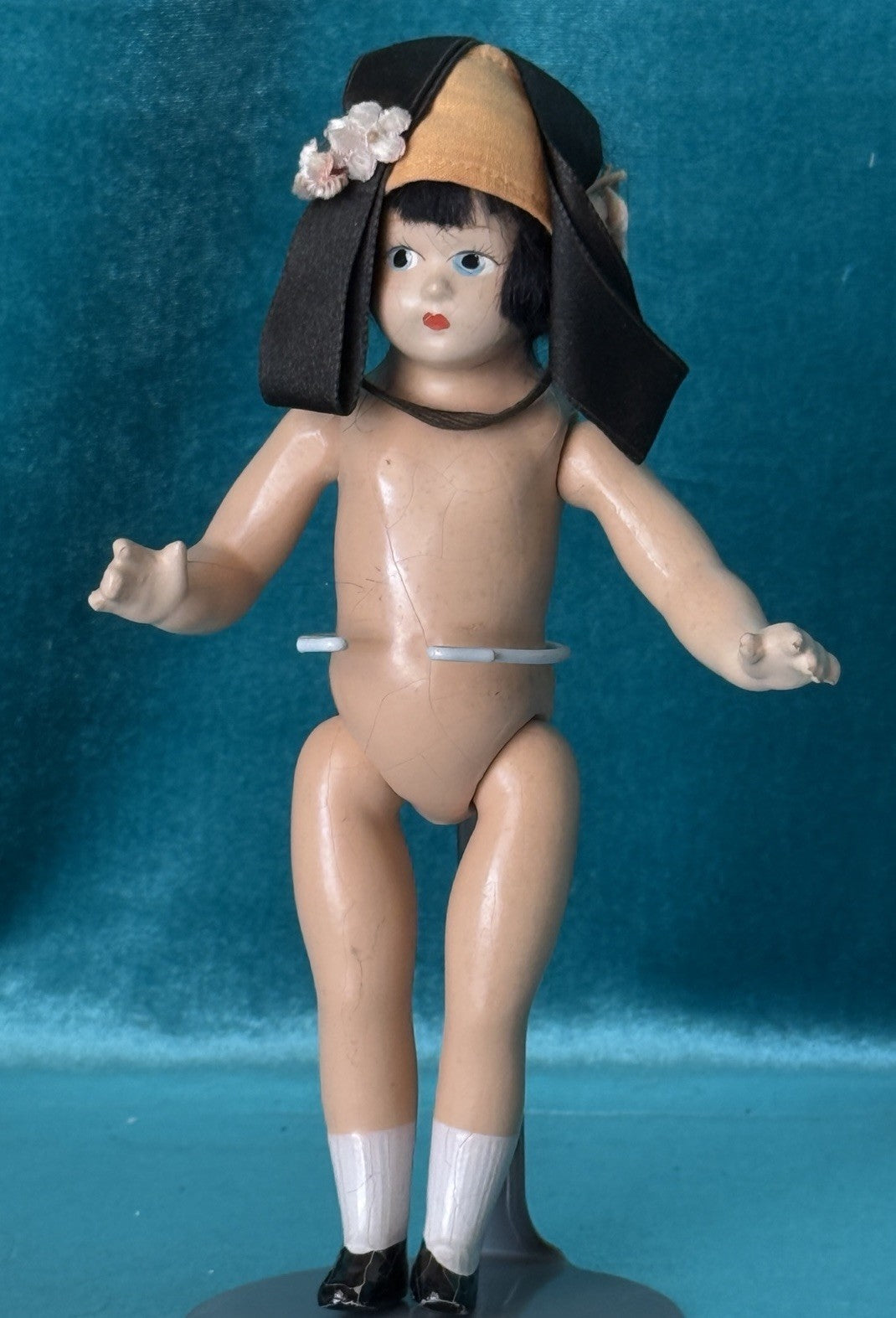 Rare Vintage 1936 Composition Madame Alexander  "Tiny Betty" Chinese 7” Doll