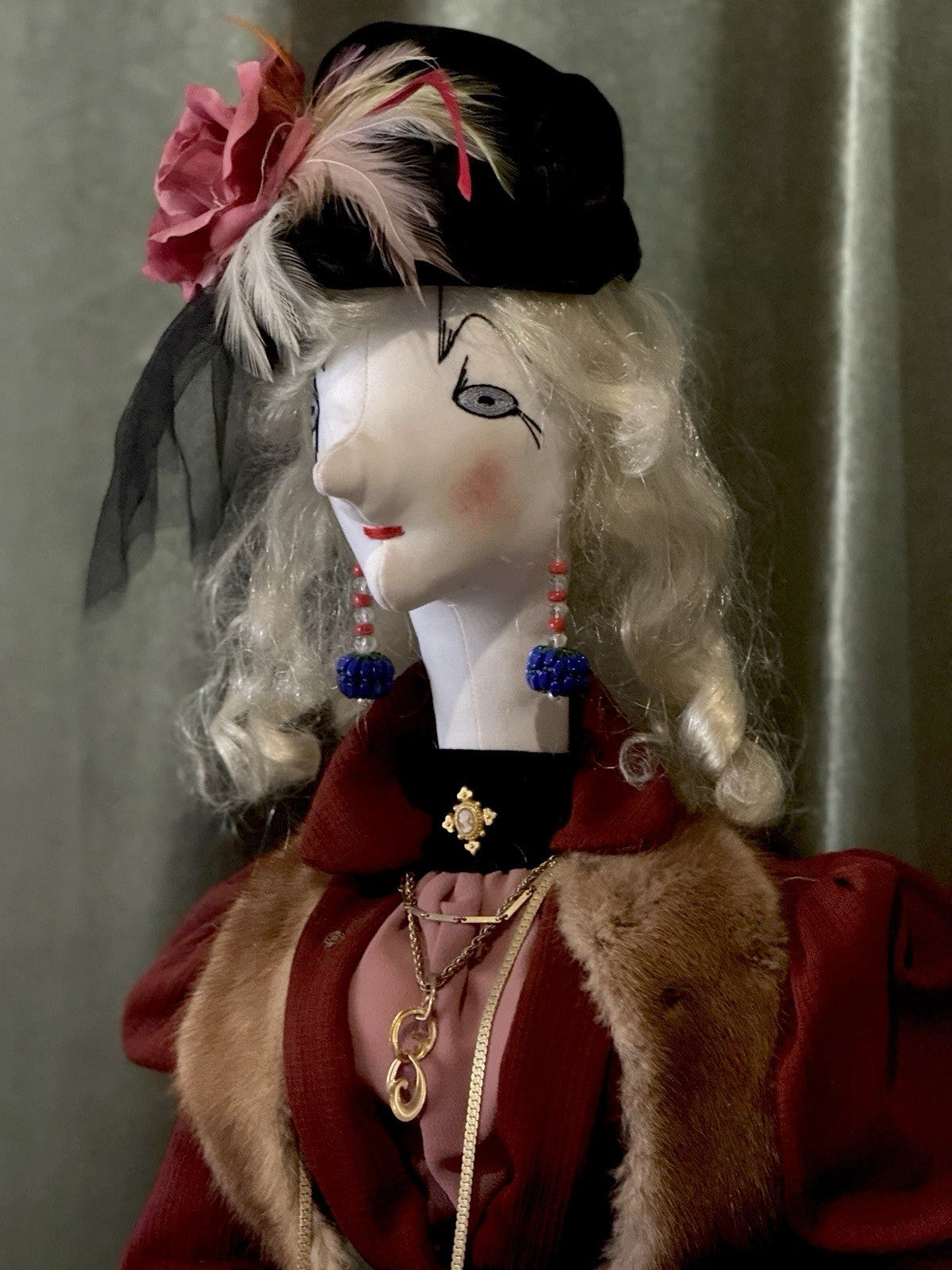 Large!!! 49” OOAK Artist Handmade Whimsical Cloth Doll “Alison Stanley”