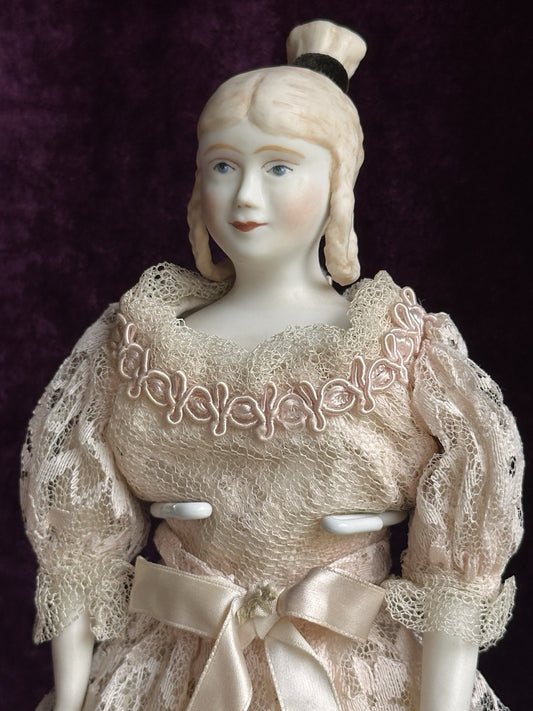 Vintage Porcelain 15” Parian Style Victorian Doll