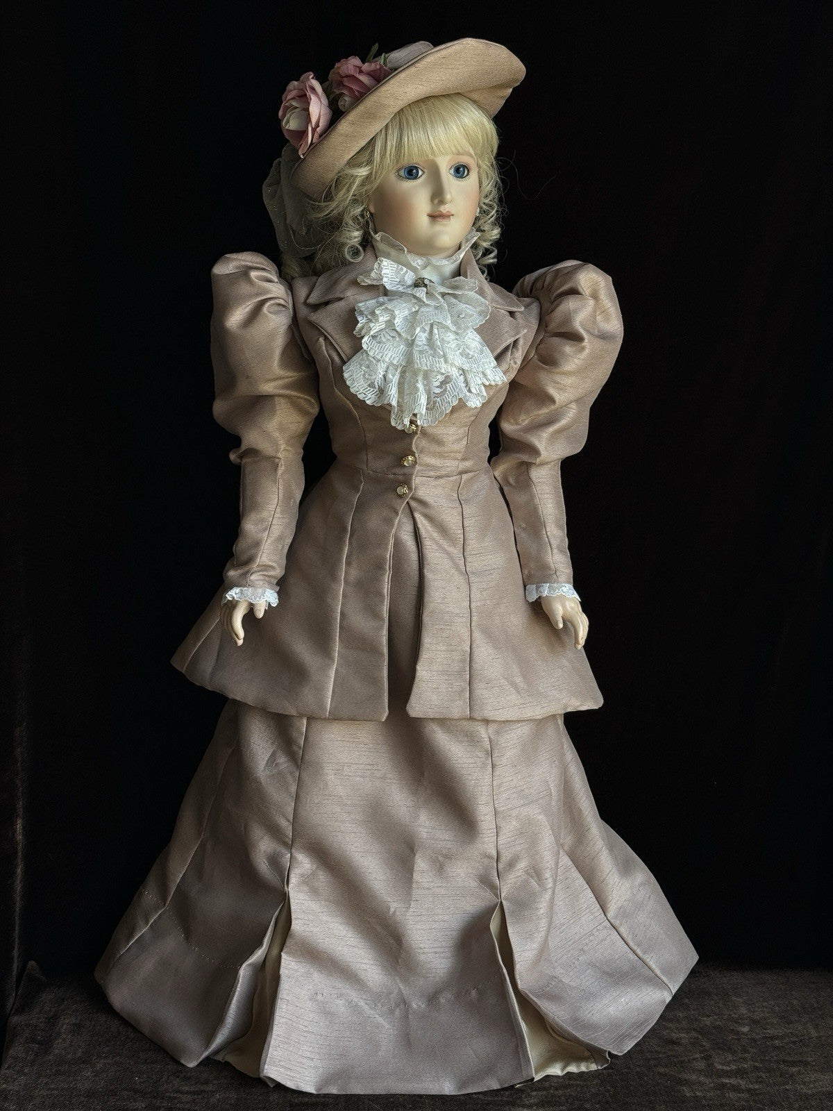 Large Porcelain 31" Repro of Antique Bru Lady Grace Caracter Doll by Rose Pinkul
