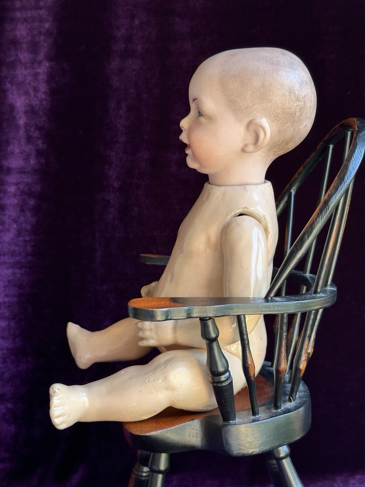 Antique French 13” SFBJ 226 Bisque Head Character Baby Doll Restored