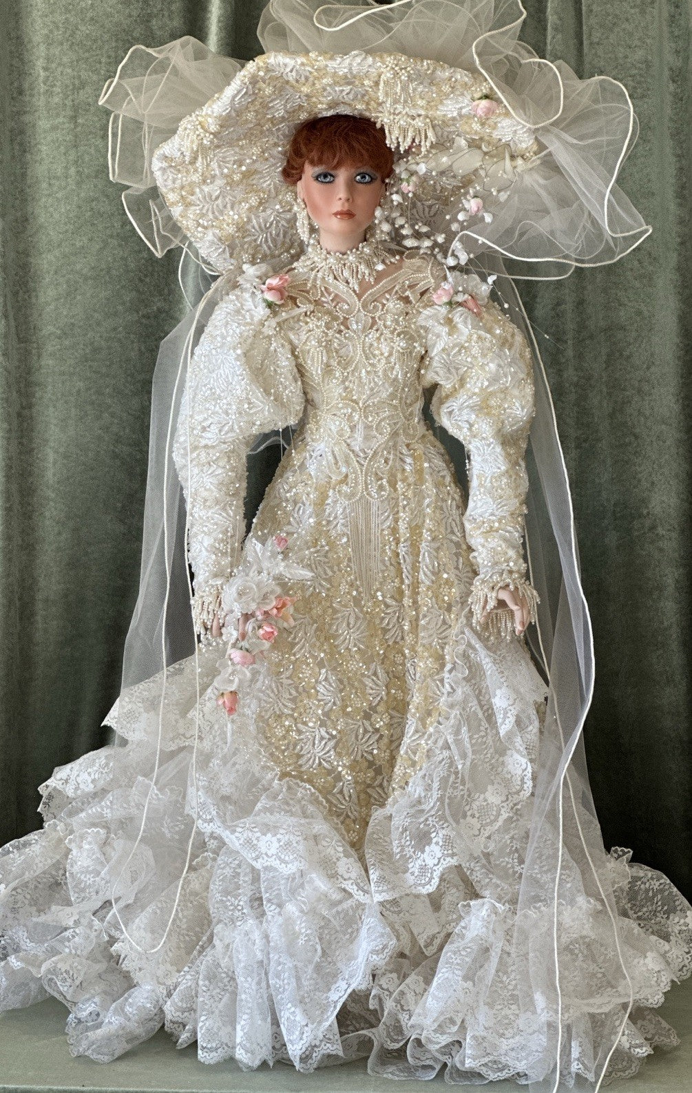 Collectible Large 42” Porcelain Doll “Victoria ” by Rustie LE 1500 COA/Stand