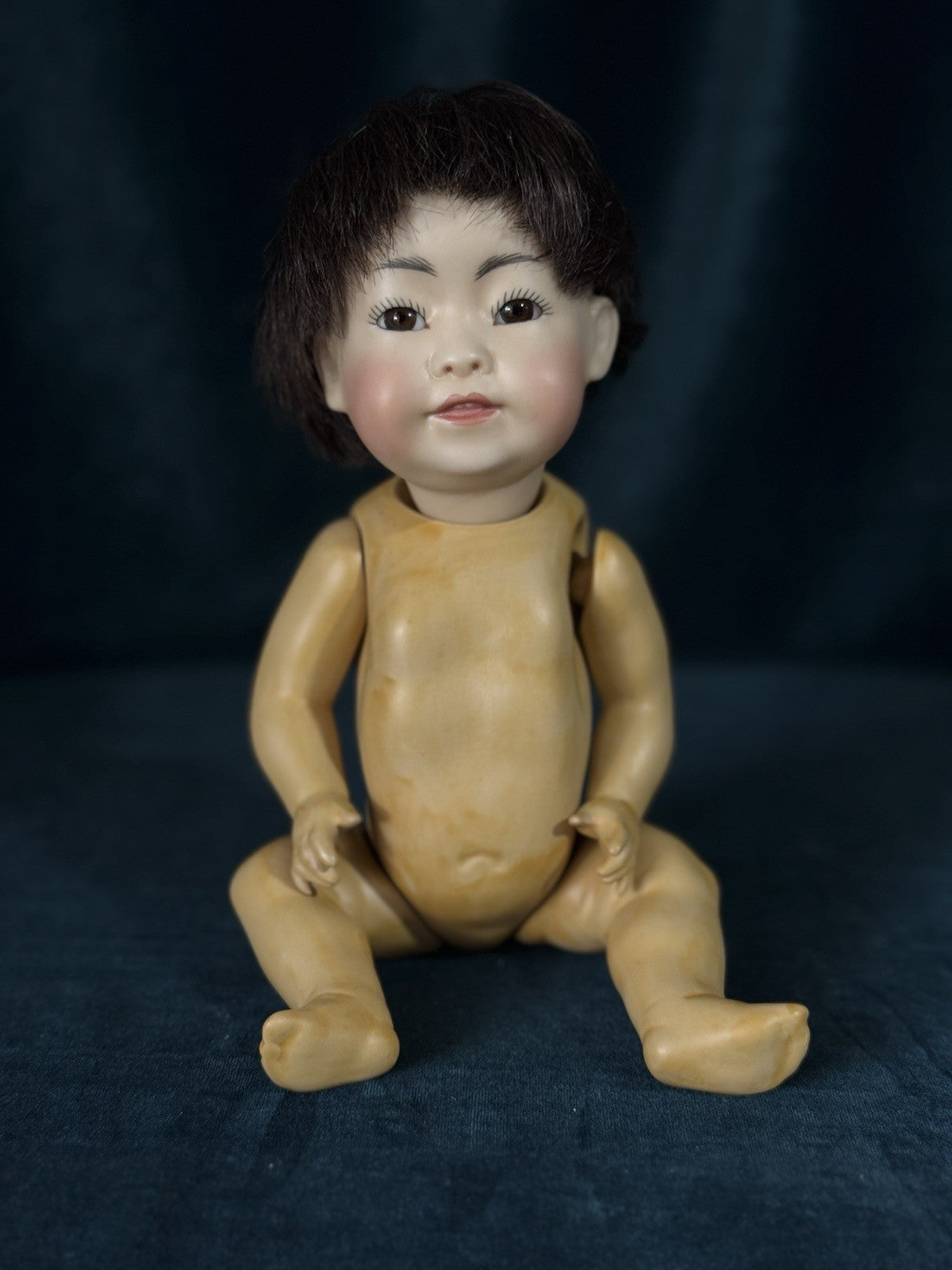 Vintage Repro of Antique German Kestner JDK 243 Oriental 10” Doll By Opal Butler