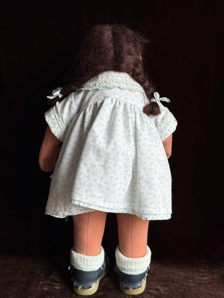 2 OOAK NIADA Artist Donna May Robinson Cloth Oil Painted Sisters Character Dolls