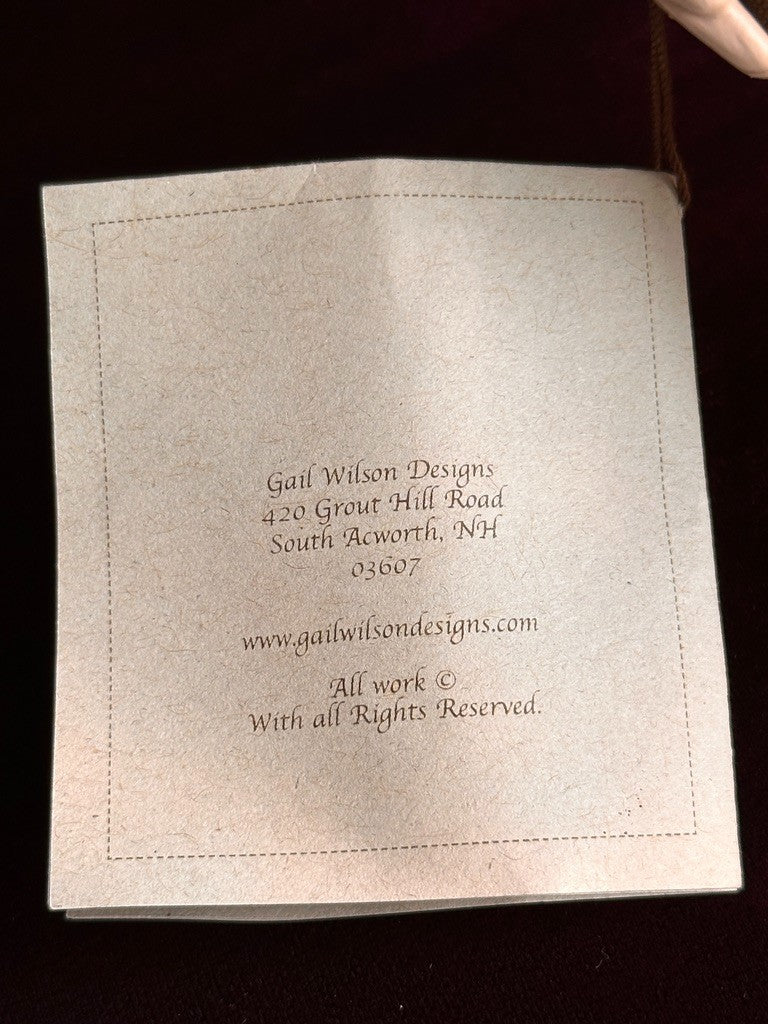 Collectible 9.5” UFDC Gail Wilson Dickon The Secret Garden Papier Mache Doll Tag