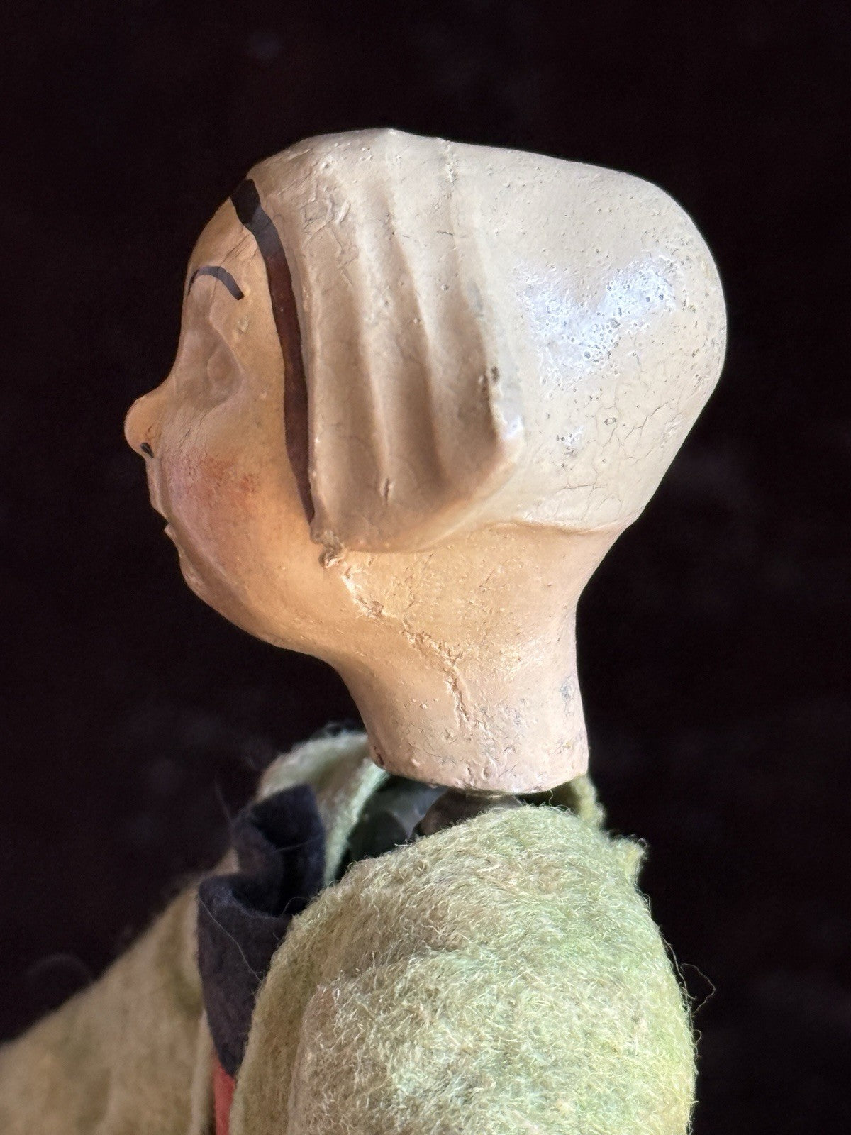 Antique Swiss 8” SABA Bucherer Becassine Ball Jointed Metal Character Doll Toy