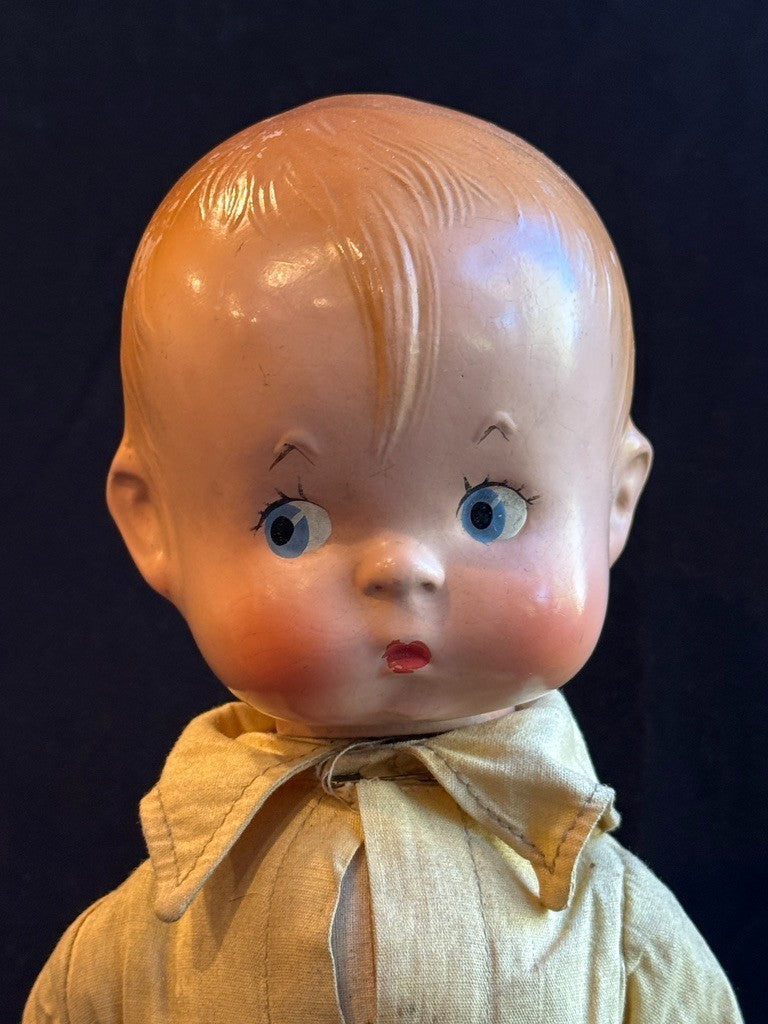 Early Vintage American Effanbee 14.5” Composition Skippy Character Boy Doll