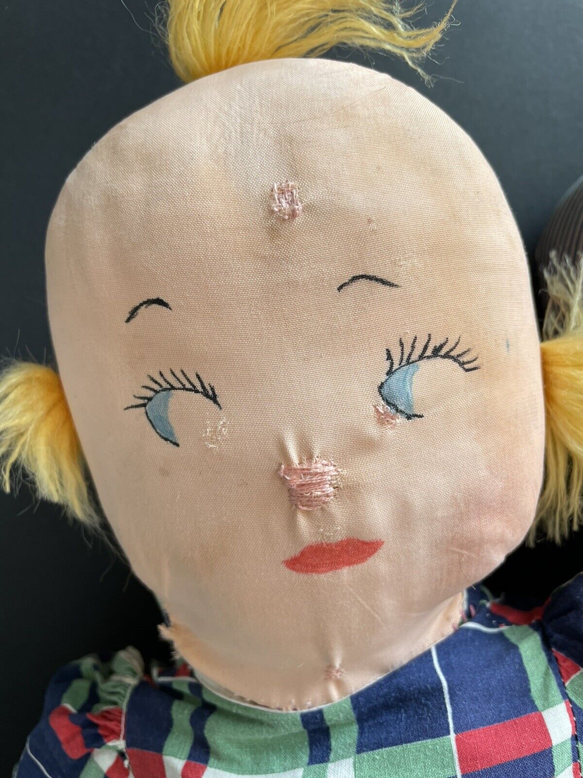 2 GUND MFG. Toy Plush Cloth Dolls Fannie Freckles and Nancy Lou (?)