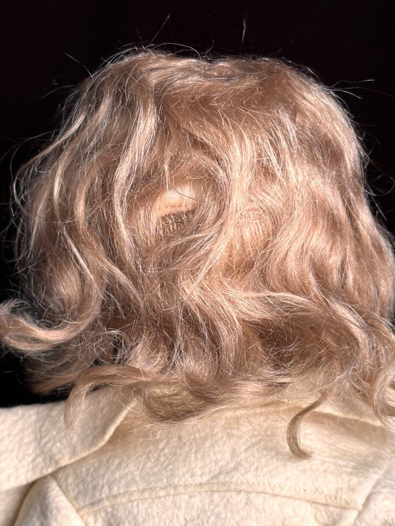 Vintage Italian 17” Lenci Mariuccia Face Felt Cloth Character Girl Doll