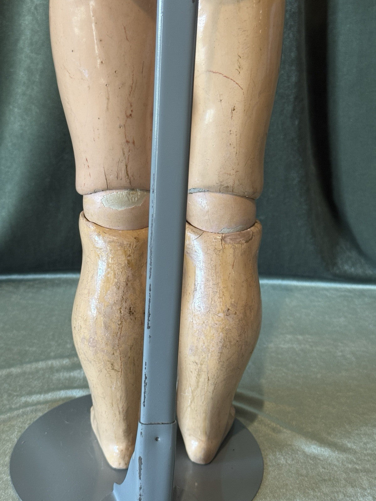 Antique German Simon Halbig CM Bergmann 33” Doll Bisque Head Composition Body