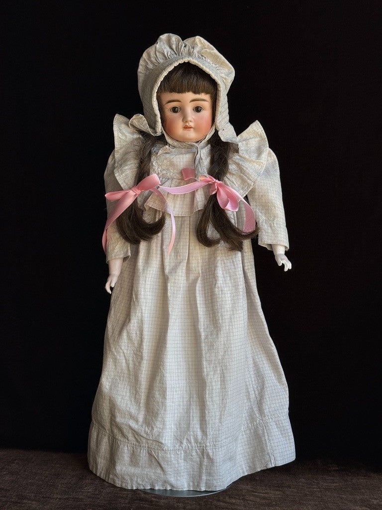 Antique German 21” ABG Alt Beck & Gottschalk Turned Bisque Shoulder Head Doll