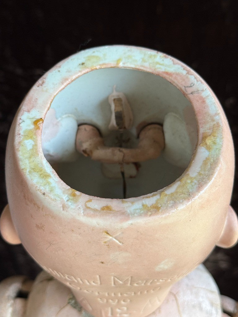 Antique German 25” Armand Marseille 996 Bisque Socket Head Toddler Doll