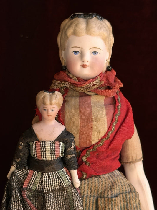 Rare Antique German 13.5” Simon Halbig Parian Bisque Head China Fashion Doll