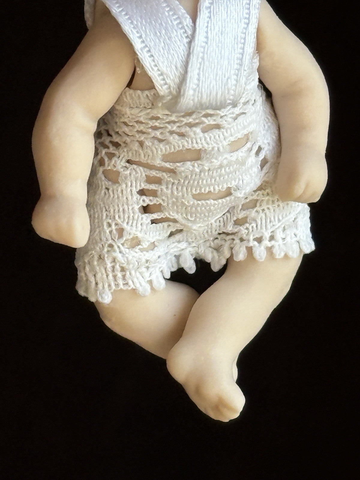 Lot of Miniature Dollhouse Buggy and Porcelain Baby Doll