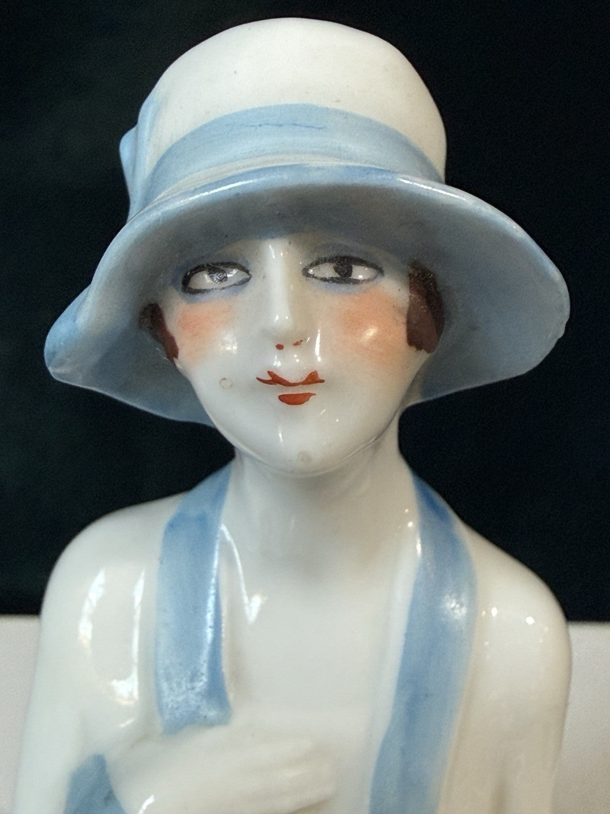 Lot Of 4 German Art Deco Flapper Pin Cushion 4” Half Dolls Arms Attached