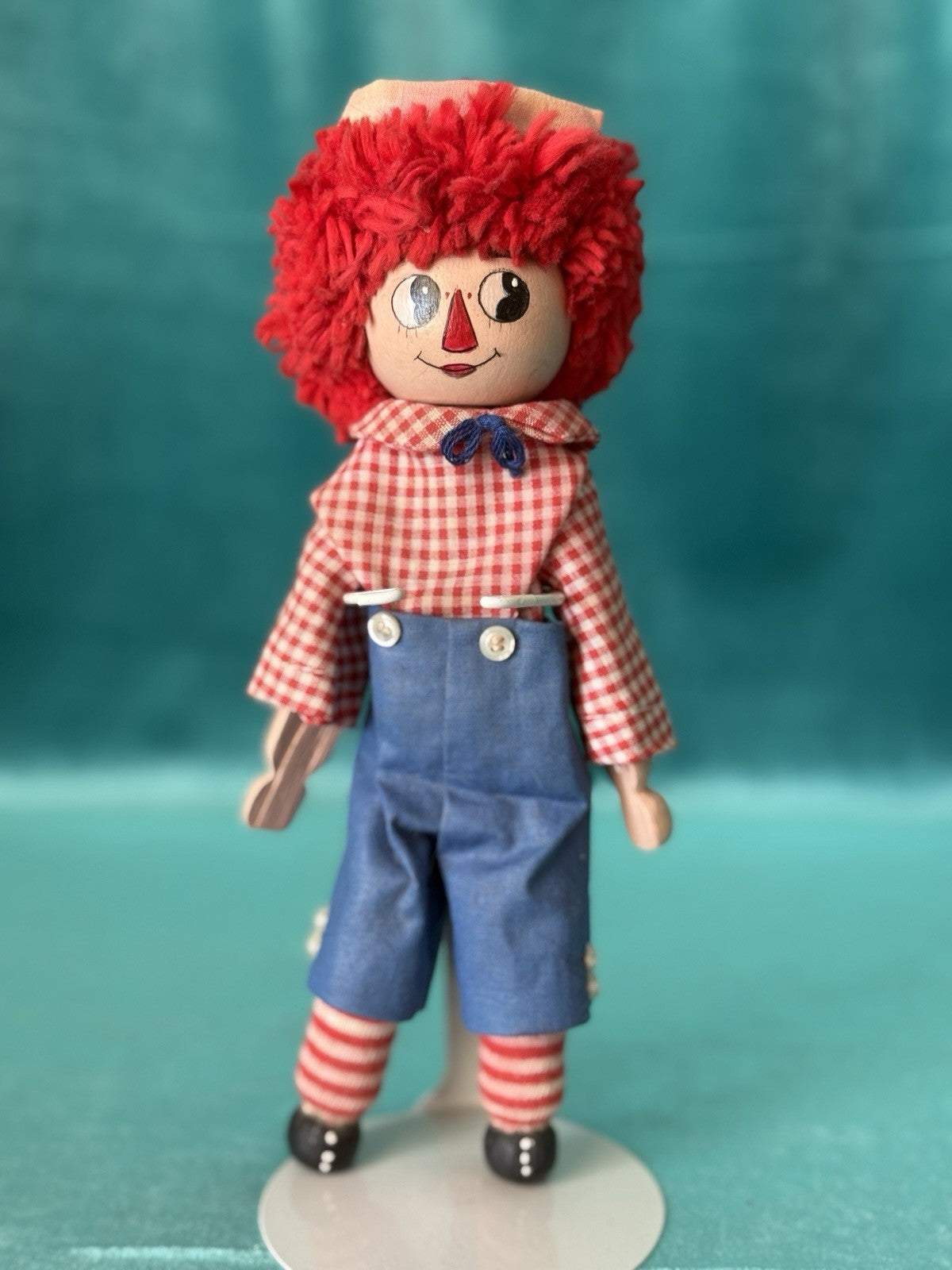 Lot Of 6 Vintage (?) Collectible Raggedy Dolls With Hand painted trunk