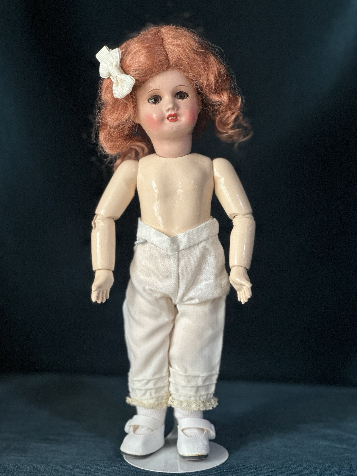 Antique French 10 3/4” Bleuette SFBJ France Papier Mache Head New Body Doll