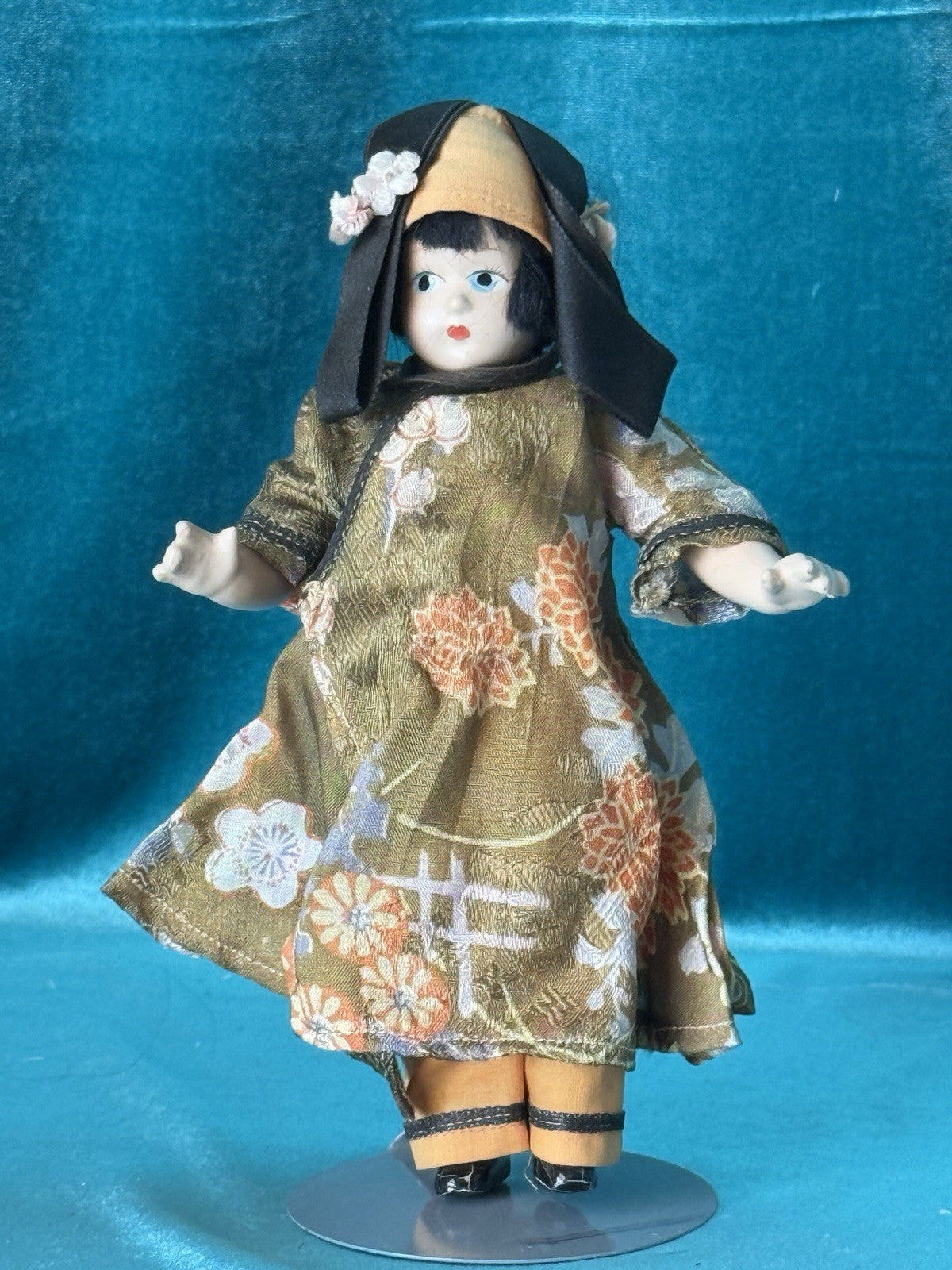 Rare Vintage 1936 Composition Madame Alexander  "Tiny Betty" Chinese 7” Doll